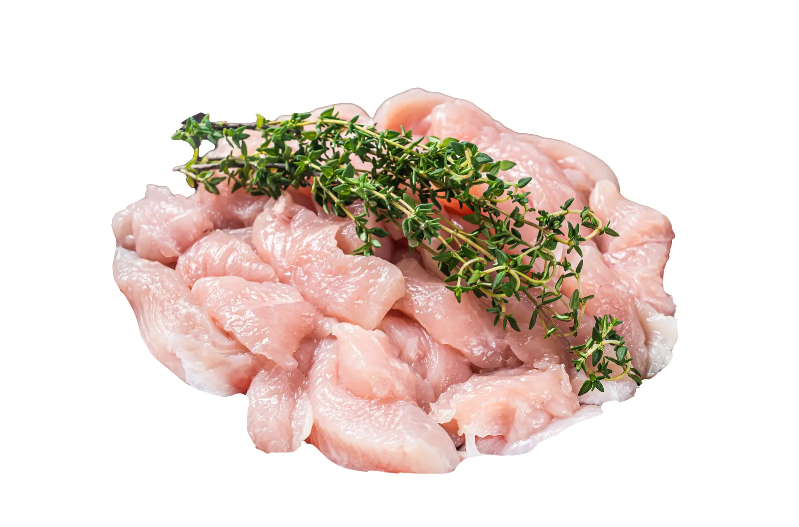 Émincés de blanc de poulet marinés  persillade