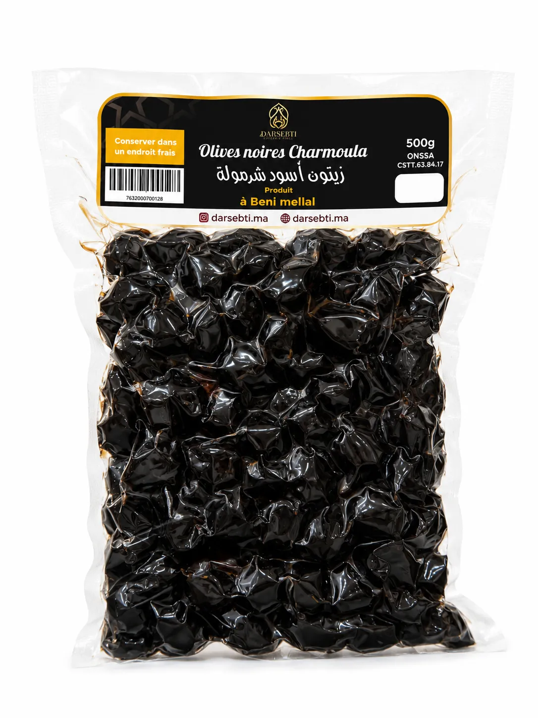 Olives noires charmoula
