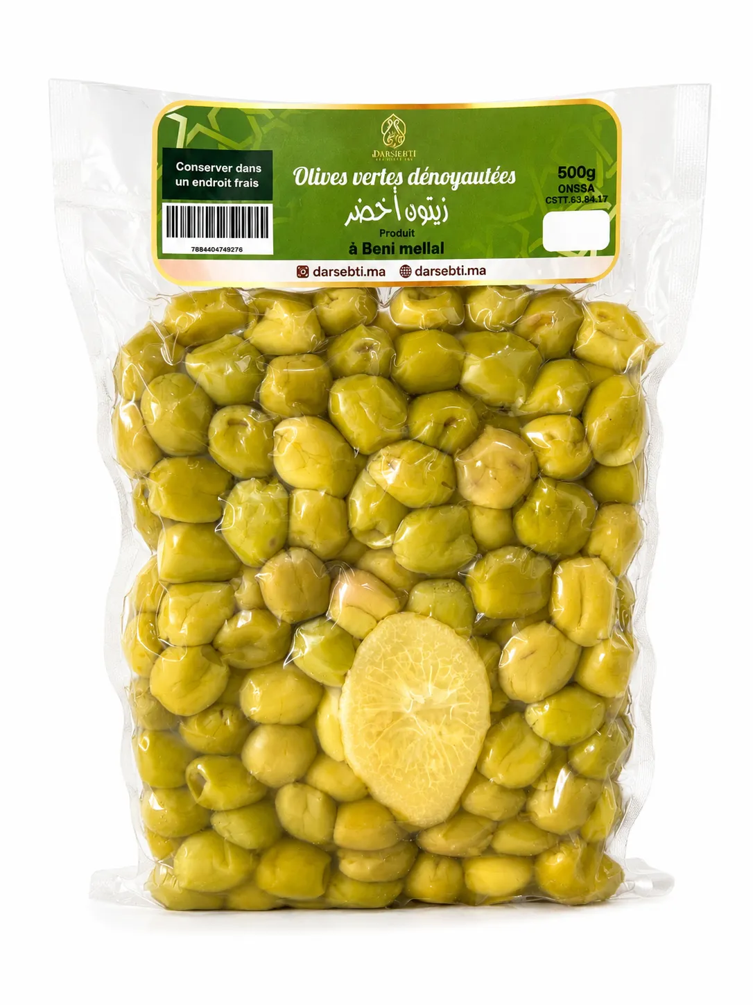 Olives vertes dénoyautées