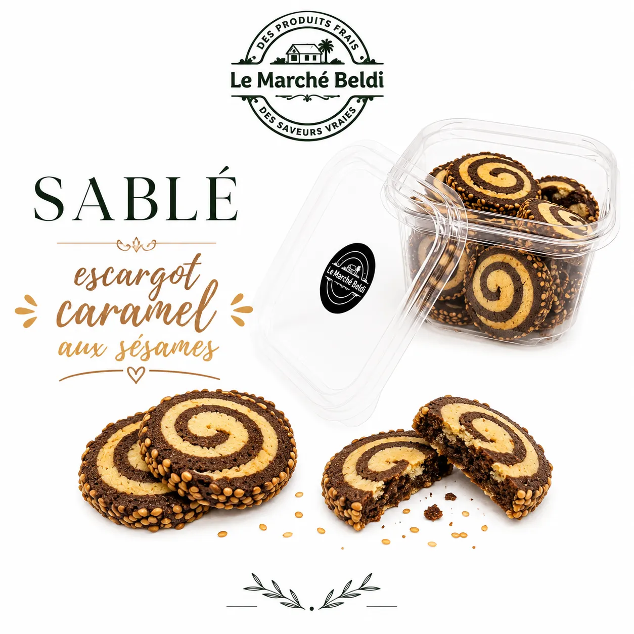 Escargot caramel sésame