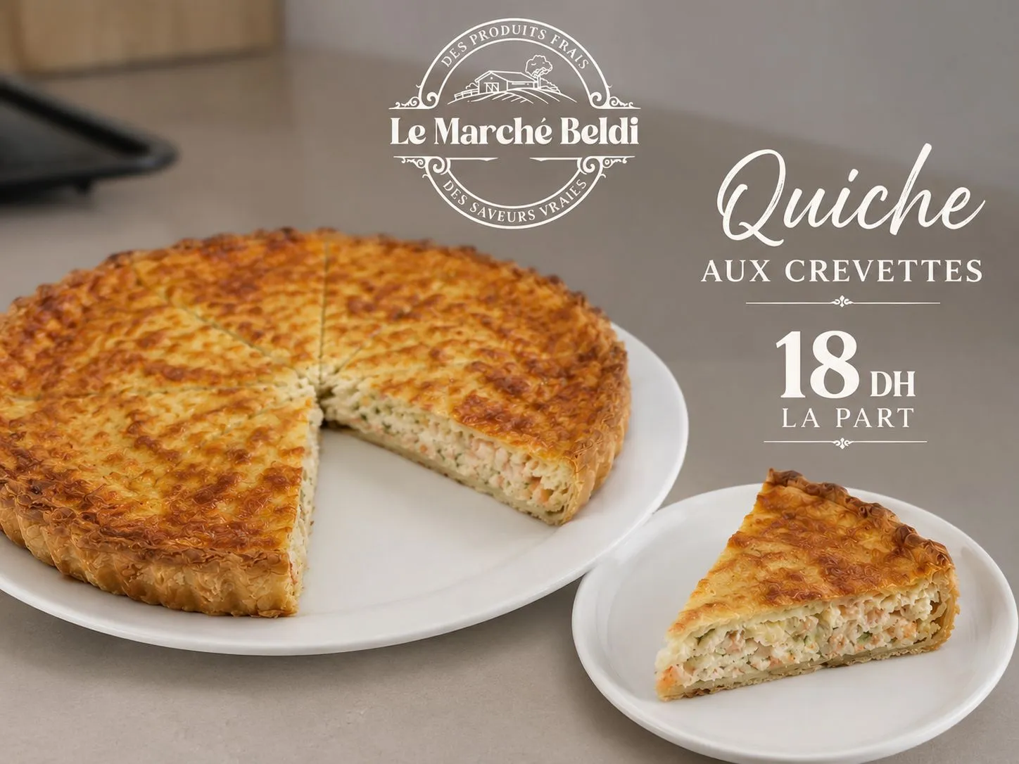 Quiche aux crevettes 